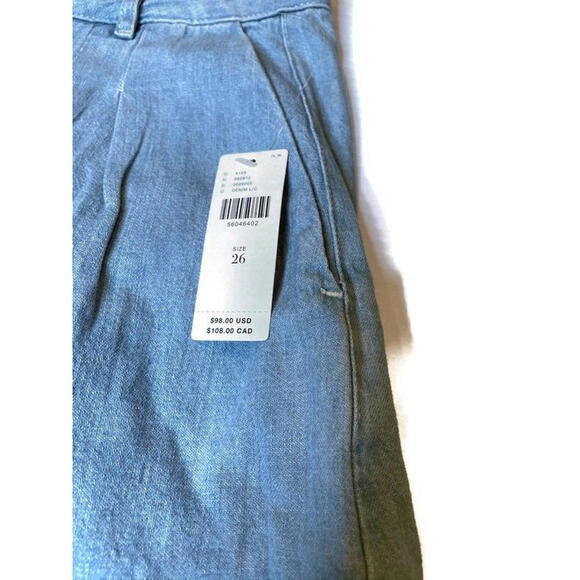 Pilcro and the Letterpress Mina Wide Leg Culottes Denim Shorts Size 26 NWT $98 - Picture 4 of 9